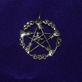 Besom Pentagram Silver Pendant